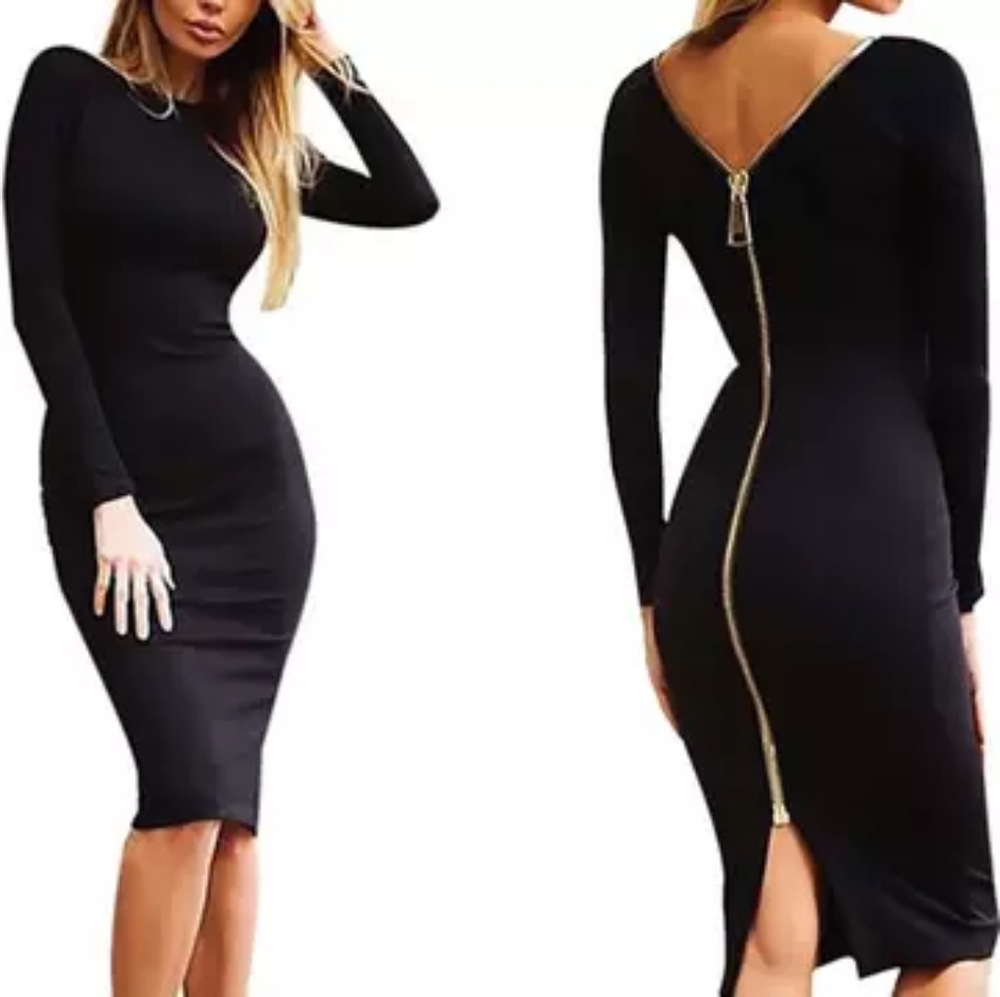 Leo Rosi LBD w/ full Back Zipper (Blk)